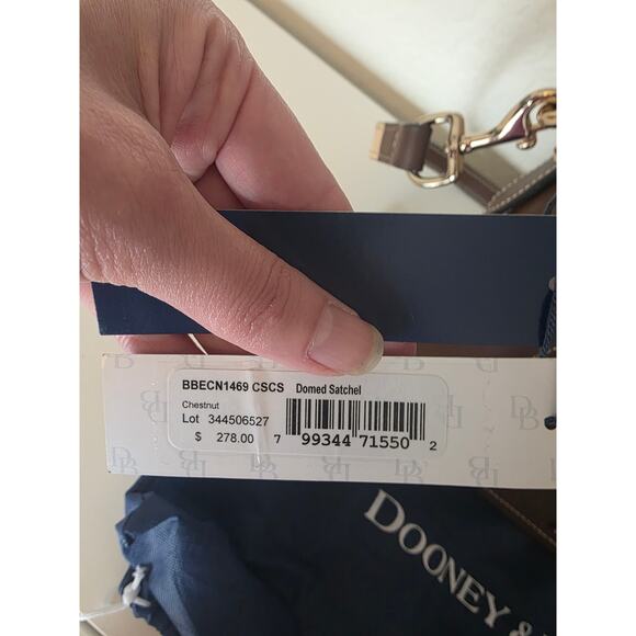 Dooney & Bourke Leather Chestnut Domed Satchel HandBag Purse NEW BBECN1469 - Picture 2 of 10